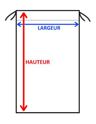 Dimensions du pochon