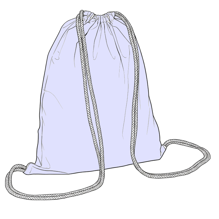 sac à dos en tissu verso