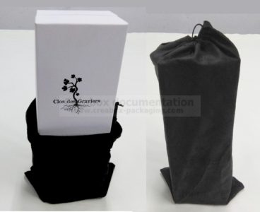 pochon en microfibre pour coffret de Champagne - 26x46 cm